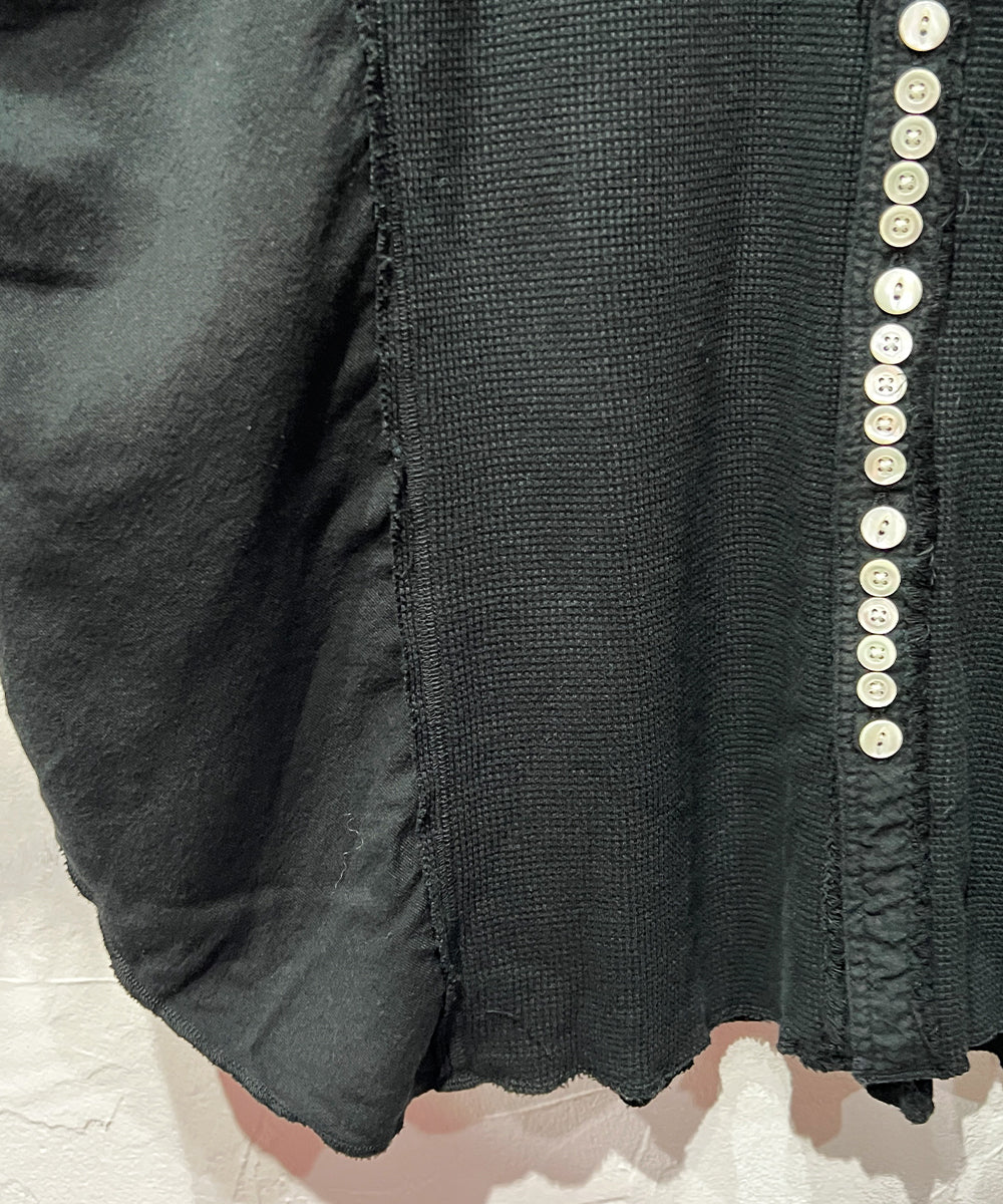 CURRENTAGE - Patchwork Henry Cut and Sew BLACK