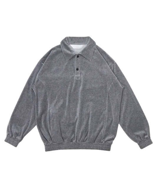 ANDER - VELOUR POLO / HEATHER