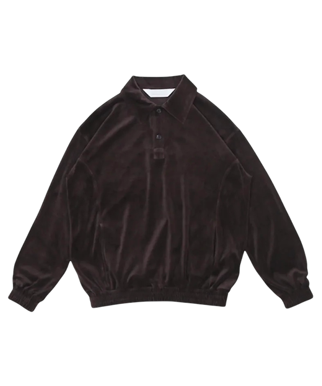 ANDER - VELOUR POLO / SHINE BROWN