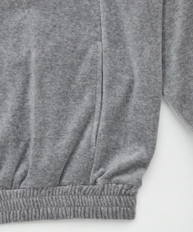 ANDER - VELOUR POLO / HEATHER