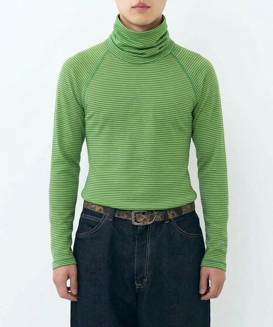 WILDERNESS WEAR - POLYPRO +190 2Layer Neck Warmer Stripe / JADE×GOLD