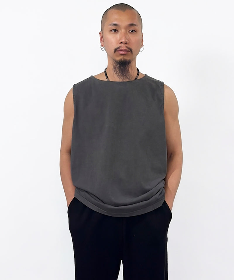 ANDER - SLEEVELESS POISON TEE  FADE BLACK