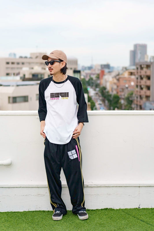 +music  Apparel “Future Nature” - Minimal music reflective track pants / Black:heavy_multiplication_x:Pink ONLINE STORE PAGE | プラスミュージック アパレル “フューチャー ネイチャー” - ミニマル ミュージック リフレクティブ トラック パンツ / ブラック:heavy_multiplication_x:ピンク オンライン ストア ページ 商品画像