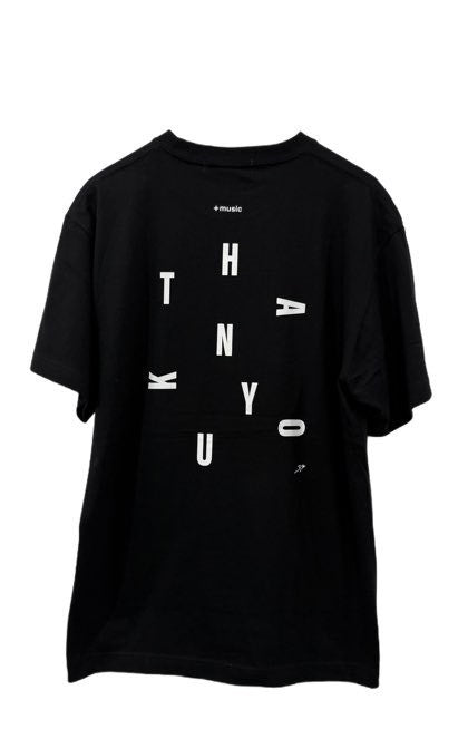 +music  Apparel "Future Nature" - Thank you message T-shirt / Black