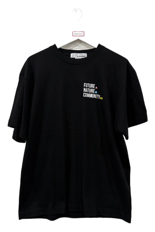 +music  Apparel "Future Nature" - Thank you message T-shirt / Black