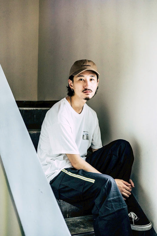 +music  Apparel "Future Nature" - Enbroidered +music cap / Sand ONLINE STORE PAGE | プラスミュージック アパレル “フューチャー ネイチャー” - エンブロイダード プラスミュージック キャップ / サンド オンライン ストア ページ 商品画像