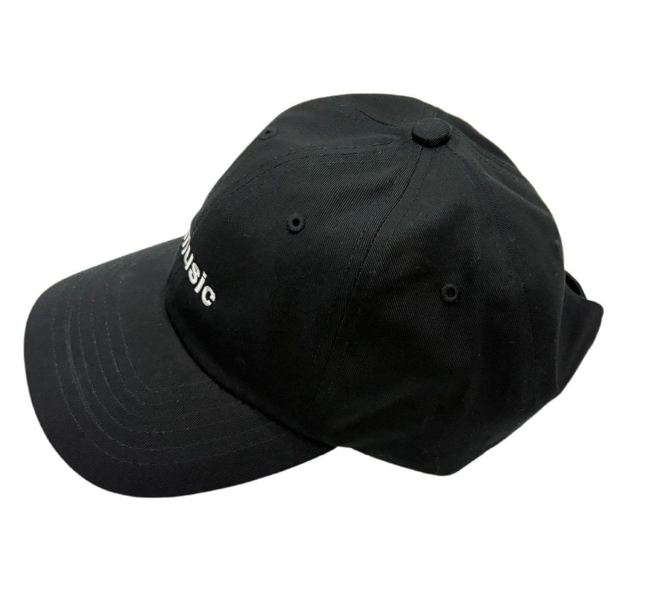+music  Apparel "Future Nature" - Enbroidered +music cap / Black  ONLINE STORE PAGE | プラスミュージック アパレル “フューチャー ネイチャー” - エンブロイダード プラスミュージック キャップ / ブラック オンライン ストア ページ 商品画像