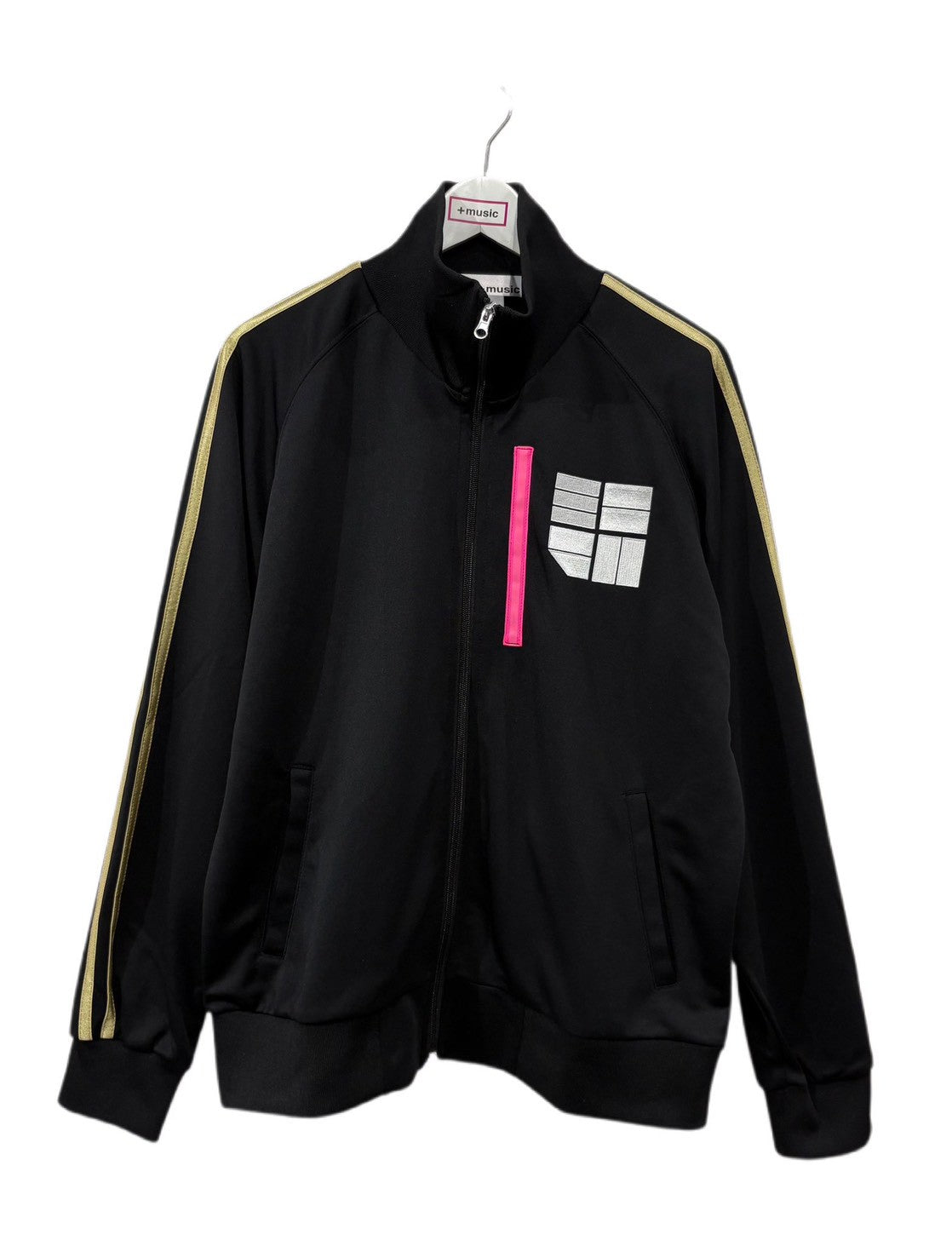 +music  Apparel “Future Nature” - Minimal music reflective track jacket / Black:heavy_multiplication_x:Pink ONLINE STORE PAGE | プラスミュージック アパレル “フューチャー ネイチャー” - ミニマル ミュージック リフレクティブ トラック ジャケット / ブラック :heavy_multiplication_x:ピンク オンライン ストア ページ 商品画像