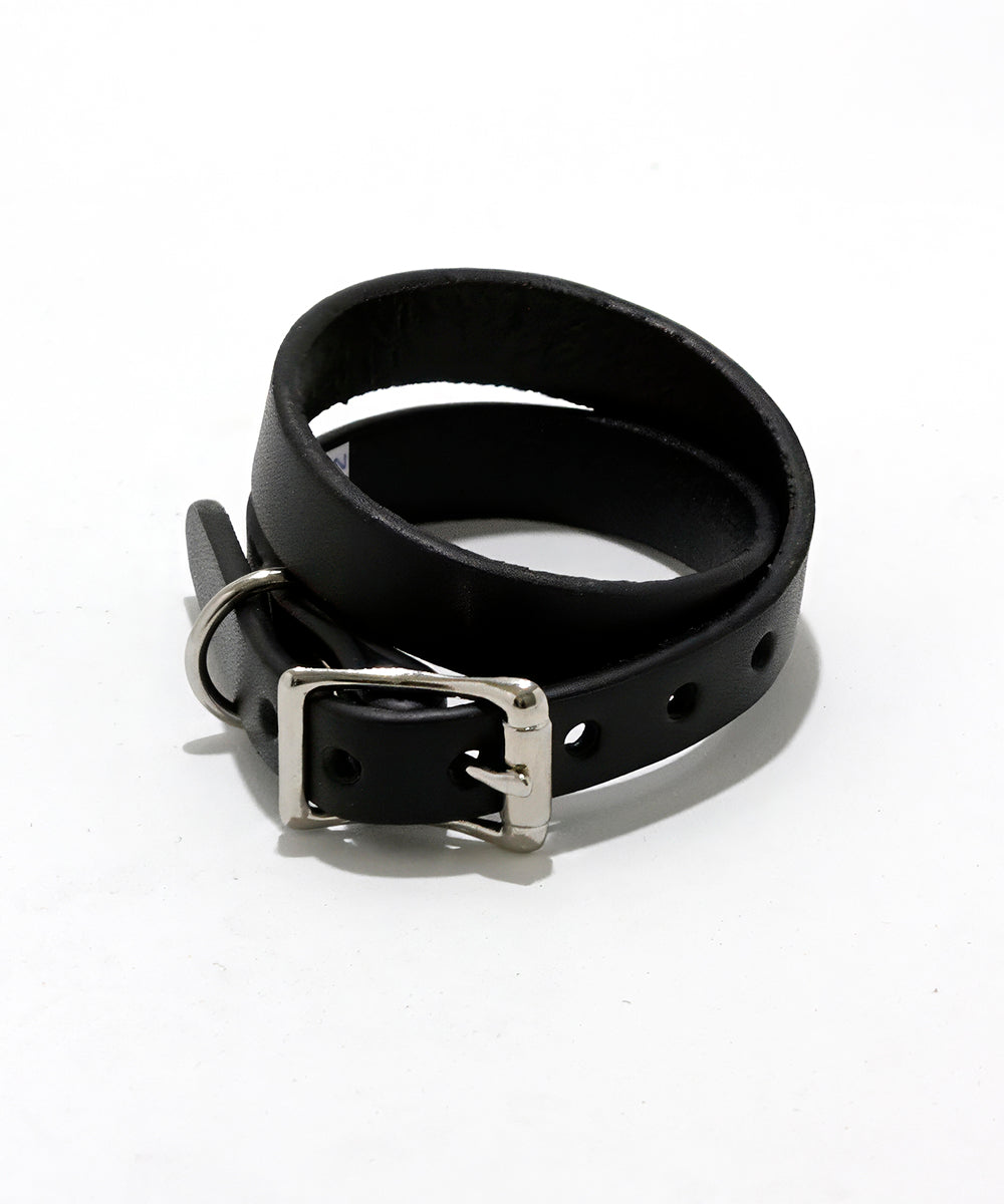 U.S. LEATHER ACCESSORIES - DOUBLE WRAP BRACELET ＆ CHOKER / BLACK