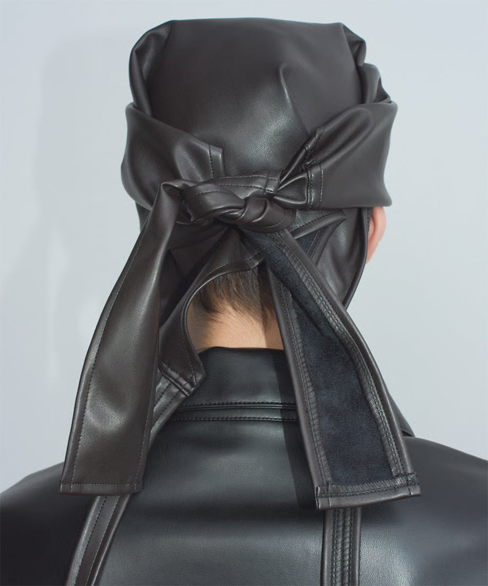 NAM - HEAD APRON - FAUX LEATHER / BLACK