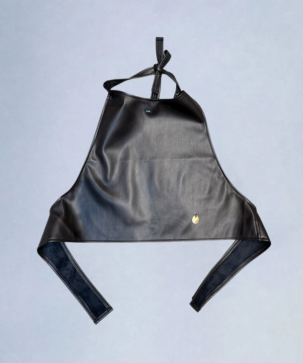 NAM - HEAD APRON - FAUX LEATHER / BLACK