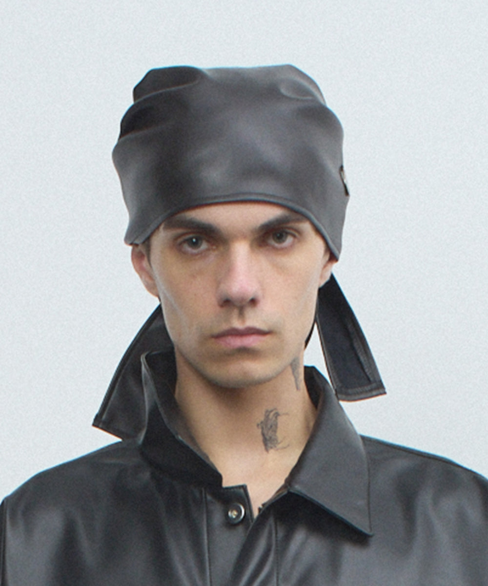 NAM - HEAD APRON - FAUX LEATHER / BLACK