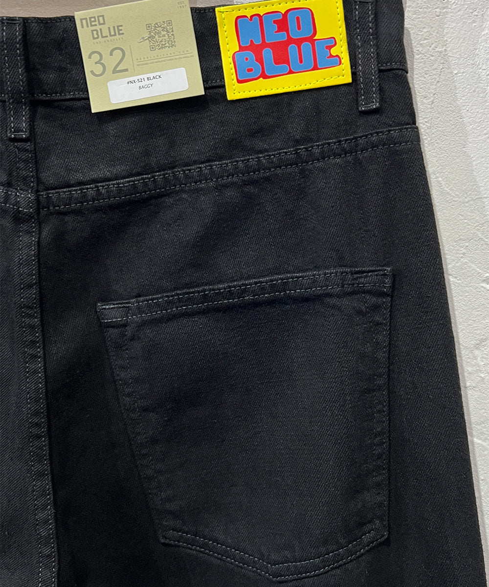 NEO BLUE - Baggy Jeans_BLACK