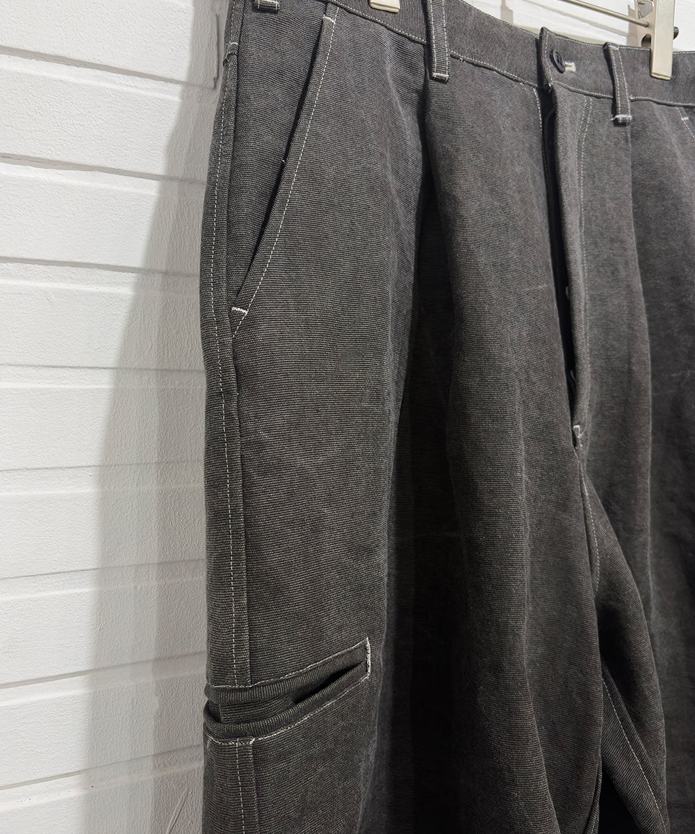 O PROJECT - WORKERS TROUSERS / WASHED SUMI