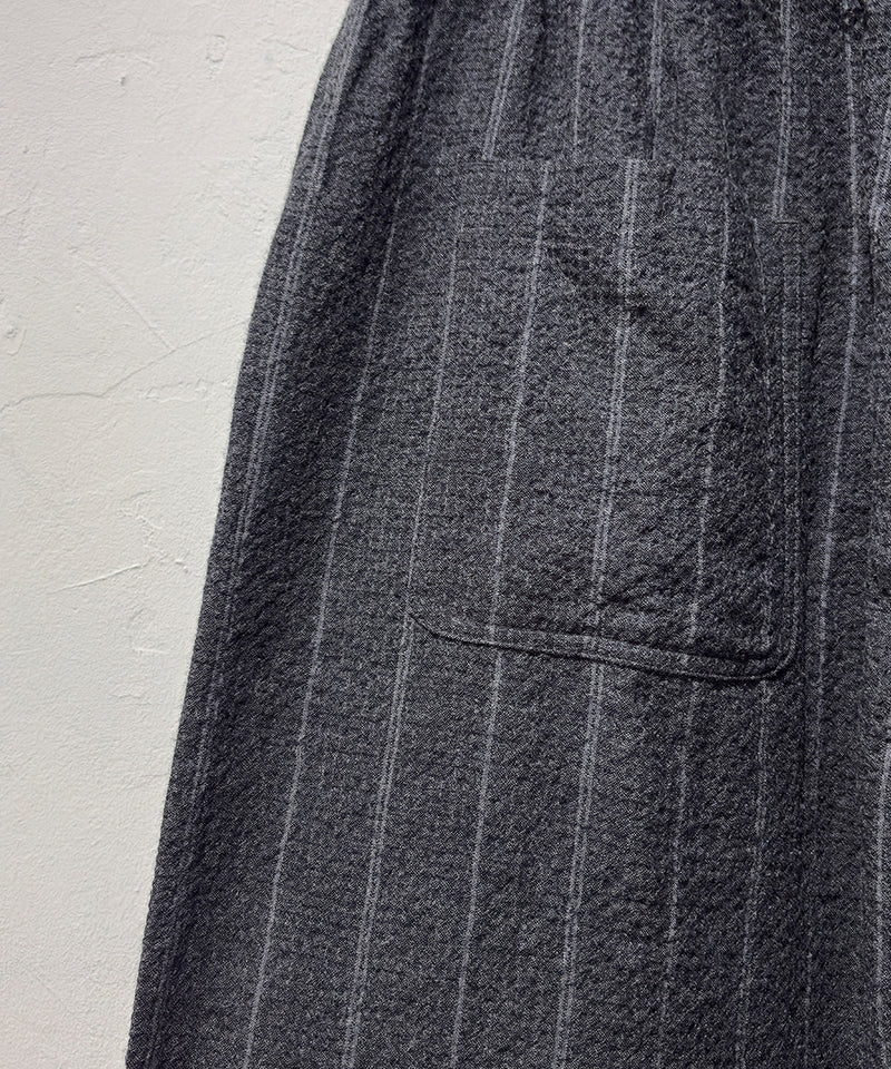 O PROJECT - PLAIN TROUSERS / GREY STRIPE