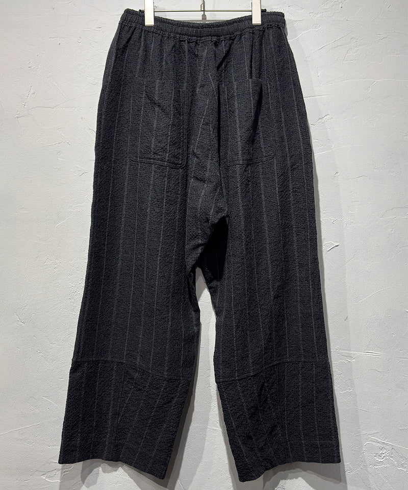 O PROJECT - PLAIN TROUSERS / GREY STRIPE