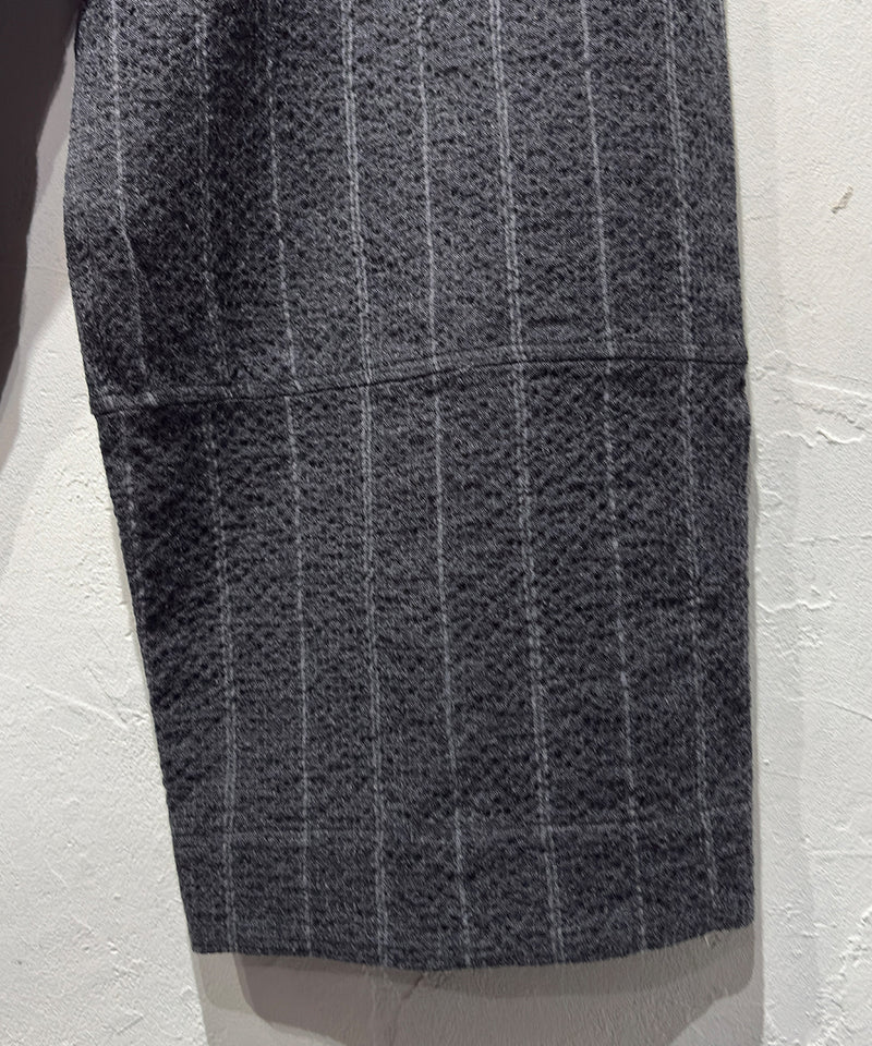 O PROJECT - PLAIN TROUSERS / GREY STRIPE