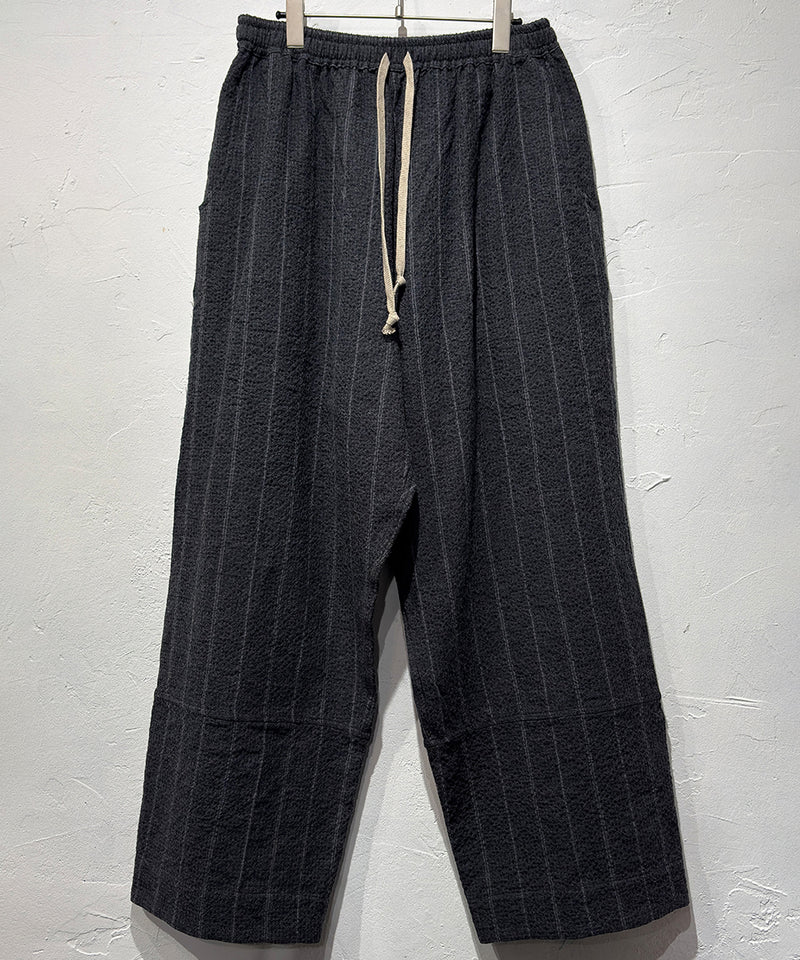 O PROJECT - PLAIN TROUSERS / GREY STRIPE