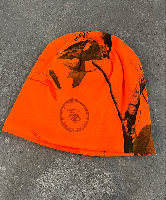 8" licensed camo beanie - ORANGE EYE3