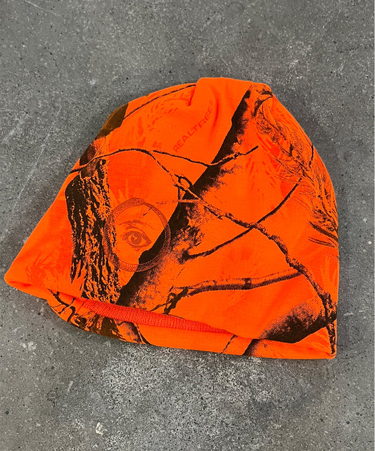 8" licensed camo beanie - ORANGE EYE5