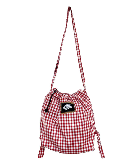 if space - not garbage bag square gingham red