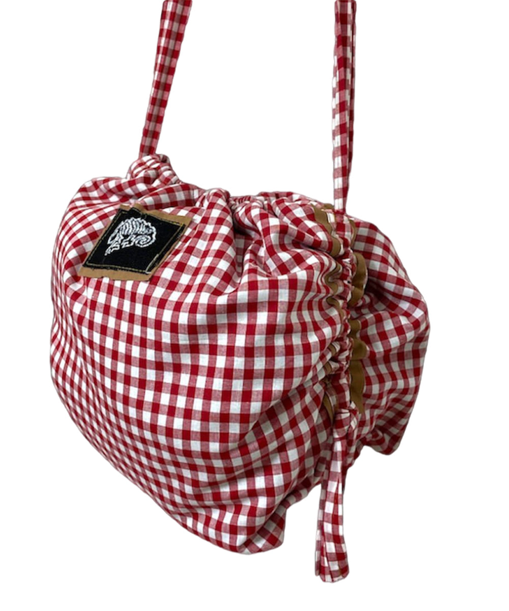 if space - not garbage bag square gingham red