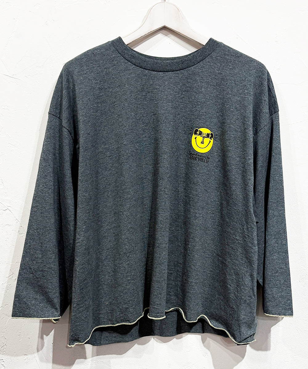 DIET BUTCHER SLIM SKIN - SINE WAVE LS / DARK CHARCOAL HEATHER