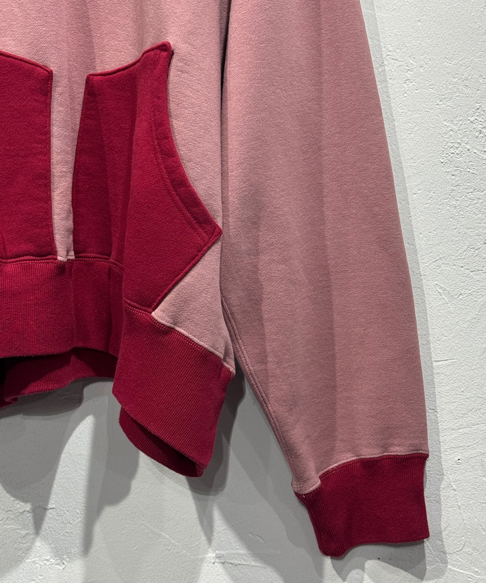 ANDER - AFTER HOODED SWEAT / FADE RED×SCARLET - DB&BAR