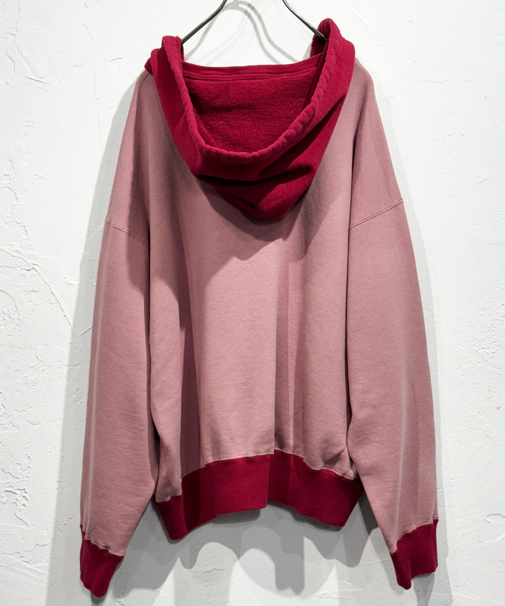 ANDER - AFTER HOODED SWEAT / FADE RED×SCARLET - DB&BAR