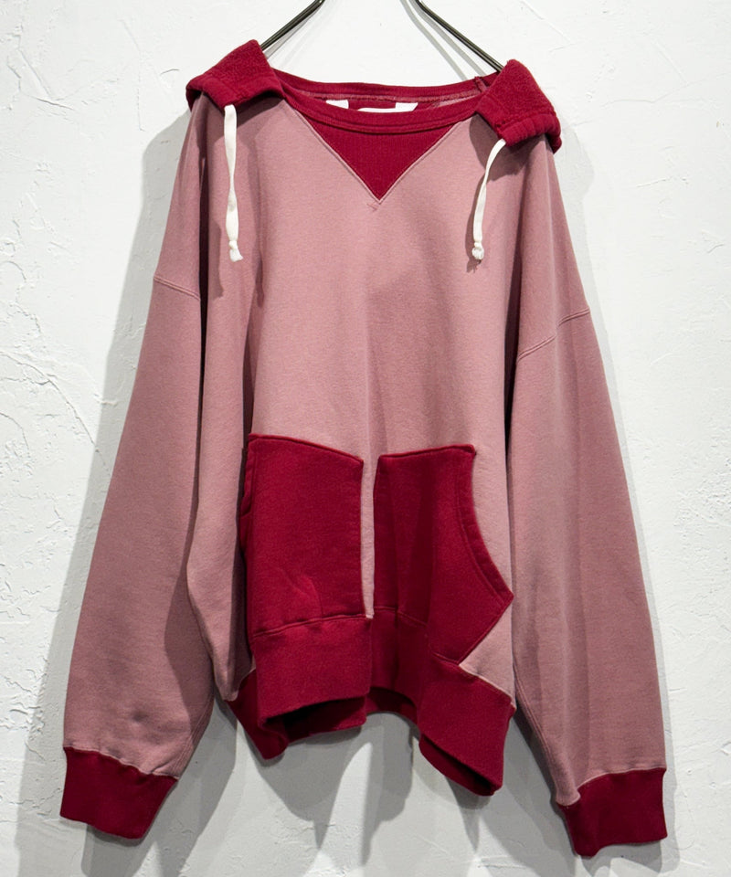 ANDER - AFTER HOODED SWEAT / FADE RED×SCARLET 商品画像 - DB&BAR
