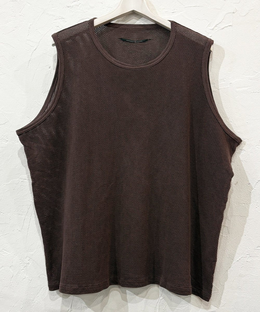 ANDER - MESH SLEEVELESS DK BROWN 商品画像 - DB&BAR