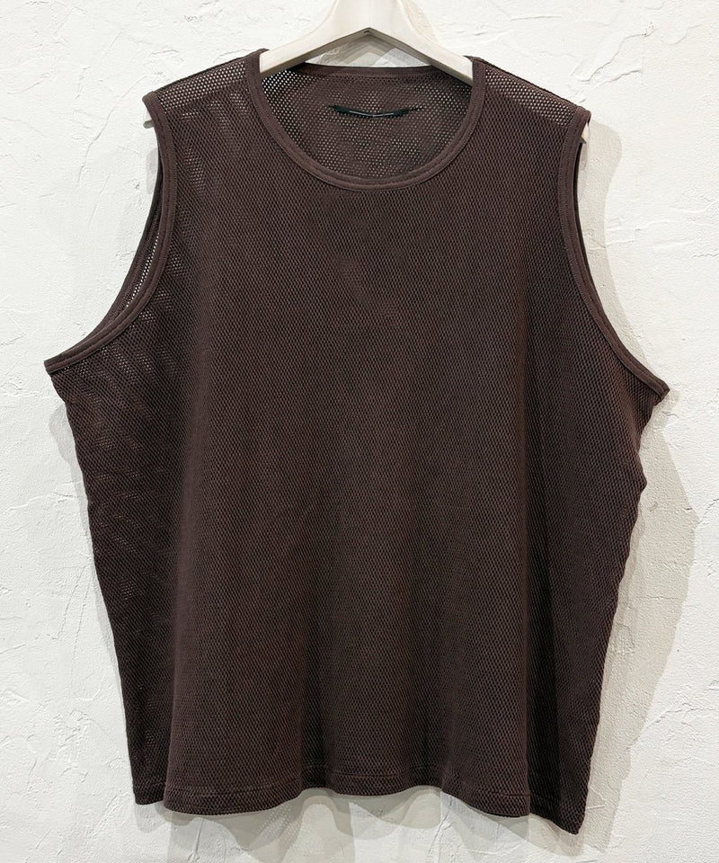 ANDER - MESH SLEEVELESS DK BROWN 商品画像 - DB&BAR