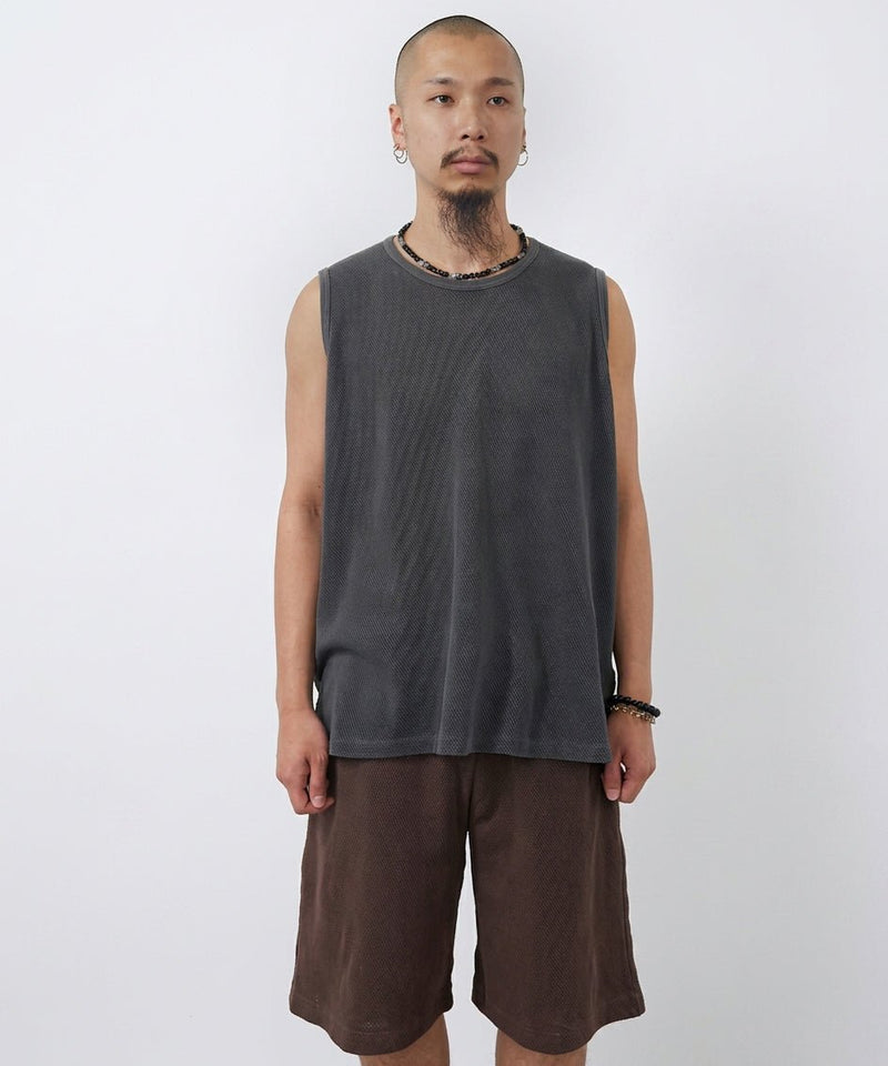 ANDER - MESH SLEEVELESS FADE BLACK 商品画像 - DB&BAR