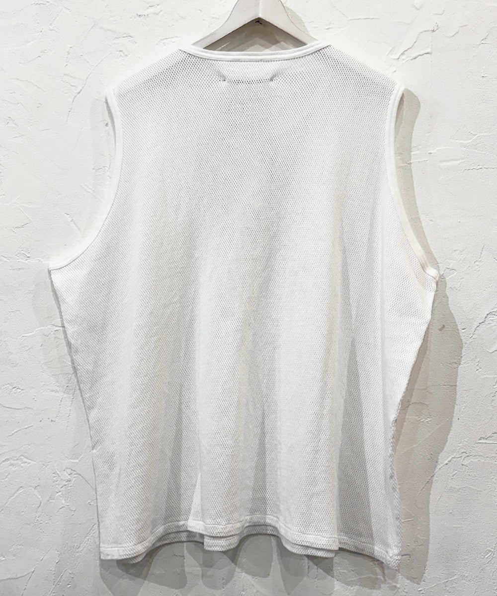 ANDER - MESH SLEEVELESS OFF WHITE - DB&BAR
