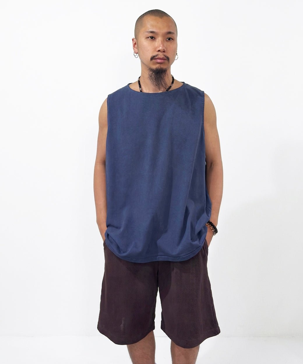 ANDER - SLEEVELESS POISON TEE 60s NAVY 商品画像 - DB&BAR