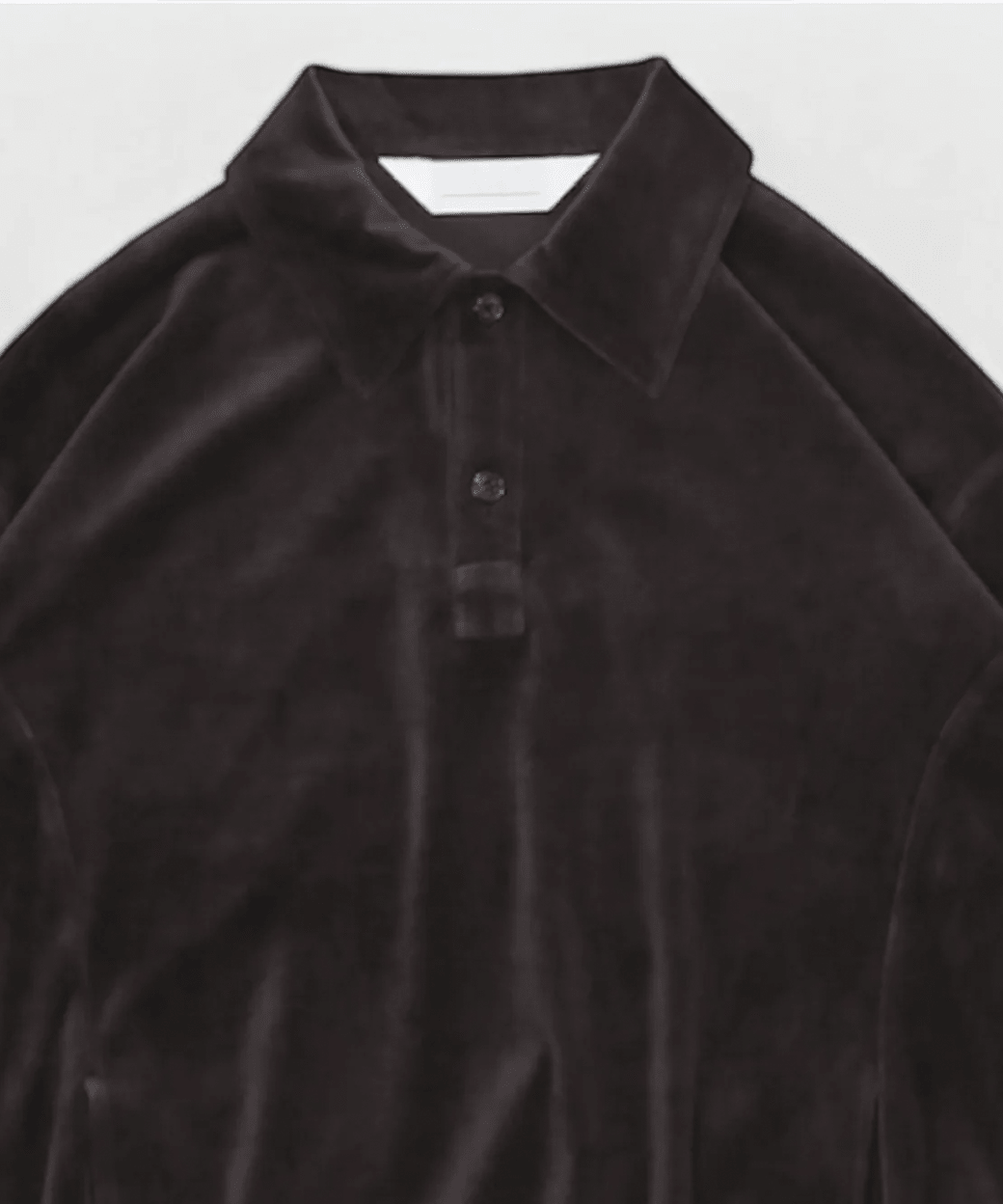 ANDER - VELOUR POLO / SHINE BROWN 商品画像 - DB&BAR