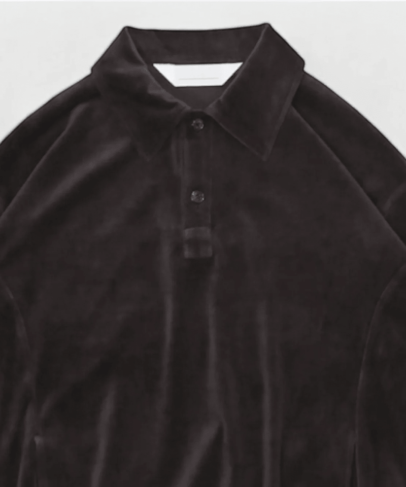 ANDER - VELOUR POLO / SHINE BROWN 商品画像 - DB&BAR