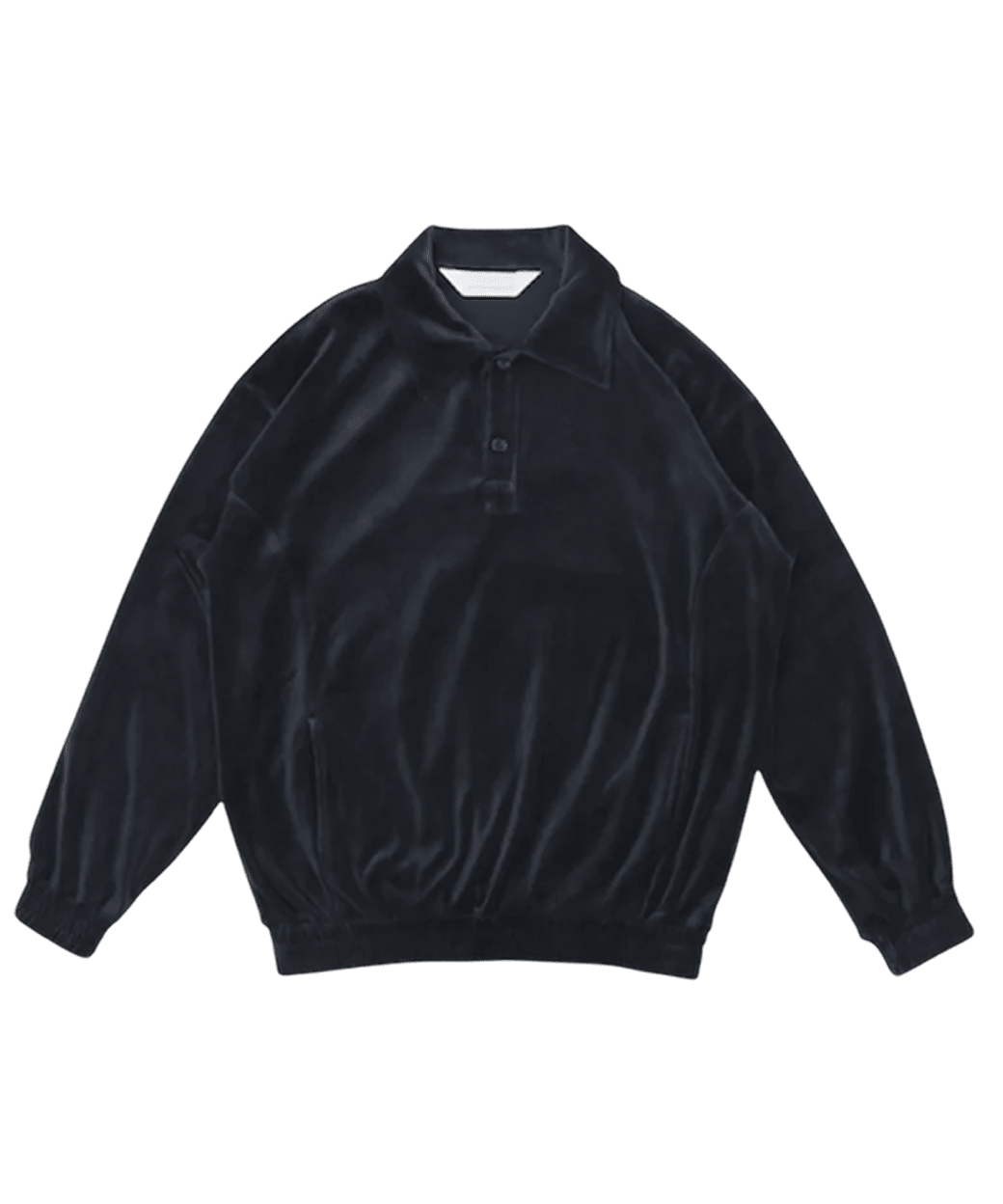 ANDER - VELOUR POLO / STEEL NAVY - DB&BAR