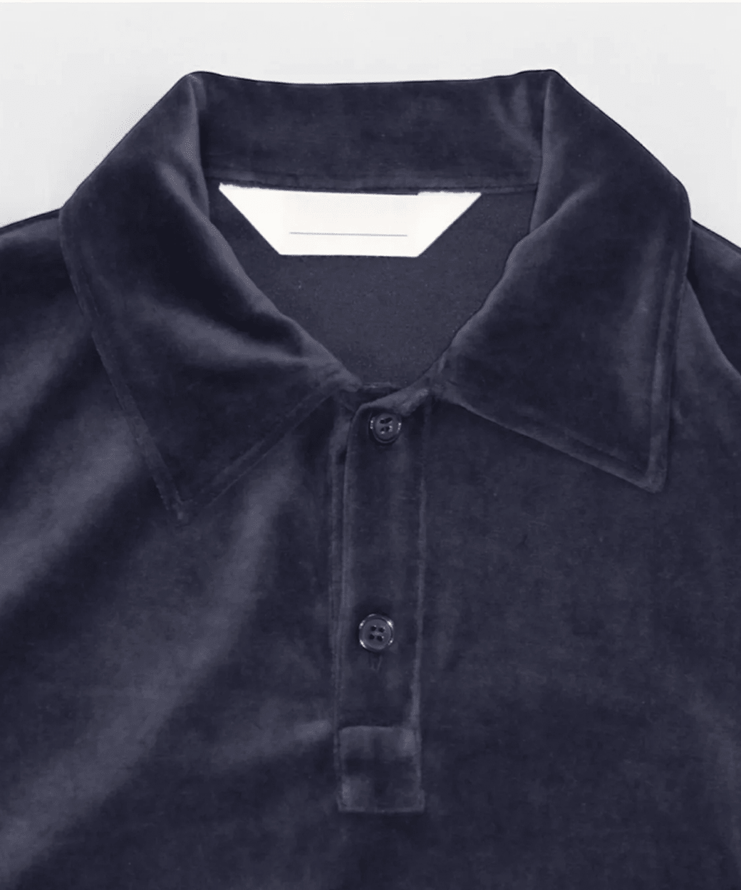 ANDER - VELOUR POLO / STEEL NAVY - DB&BAR
