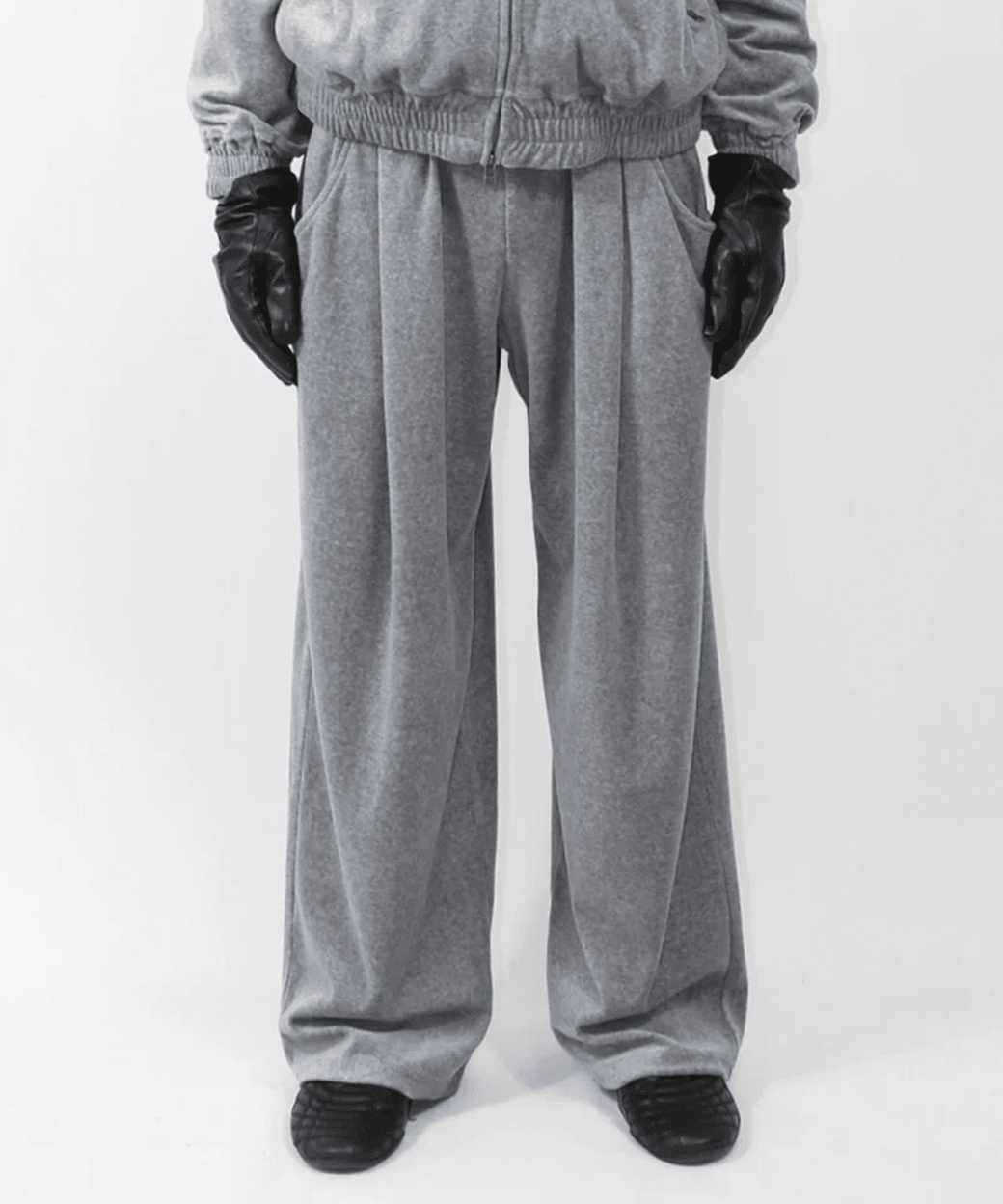 ANDER - VELOUR TUCK PANTS / HEATHER 商品画像 - DB&BAR