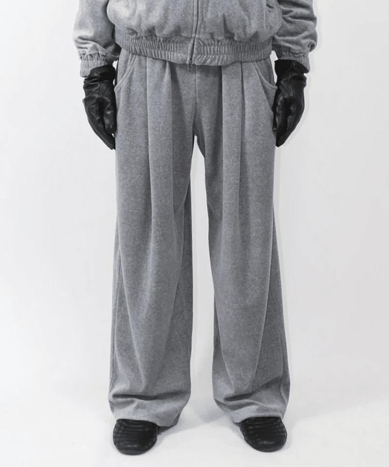 ANDER - VELOUR TUCK PANTS / HEATHER 商品画像 - DB&BAR