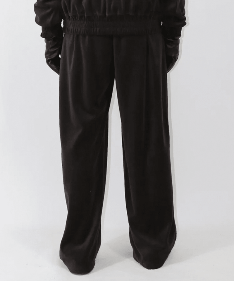 ANDER - VELOUR TUCK PANTS / SHINE BROWN 商品画像 - DB&BAR