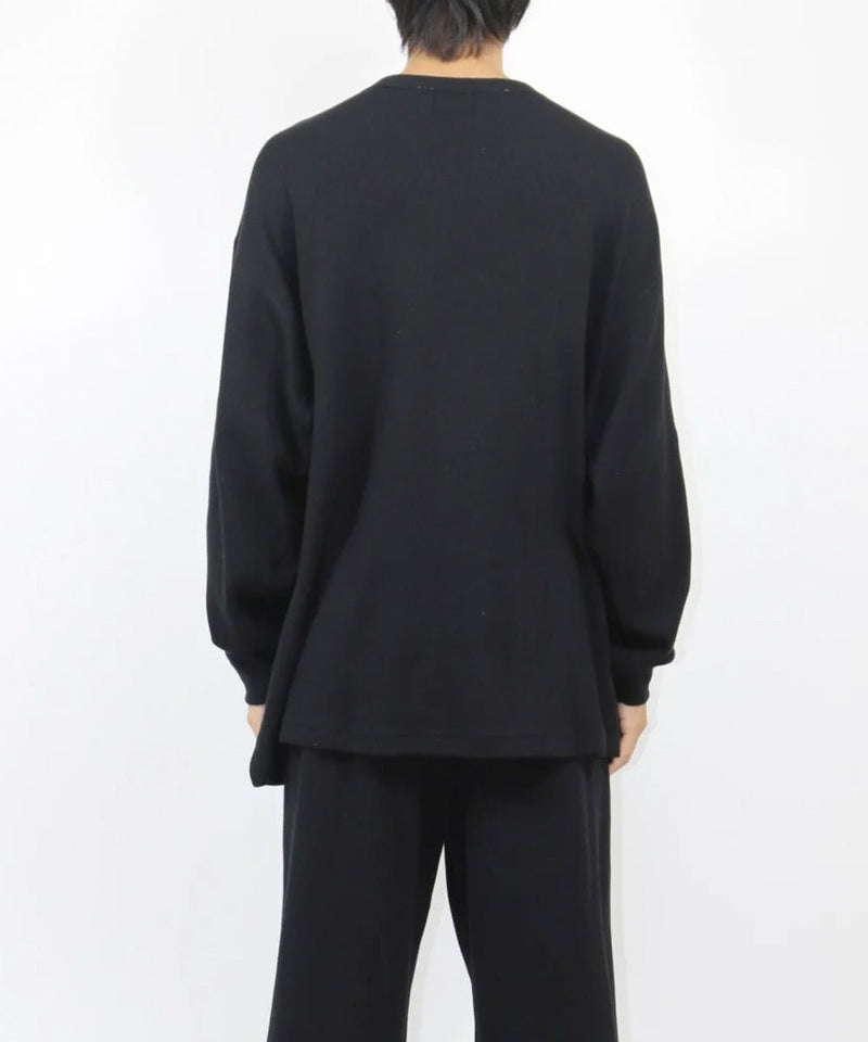 ANDER - WAFFLE CHILLAX TOP / BLACK 商品画像 - DB&BAR