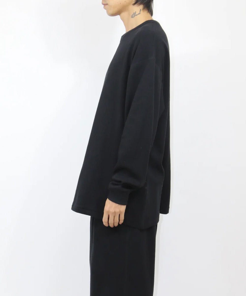 ANDER - WAFFLE CHILLAX TOP / BLACK - DB&BAR