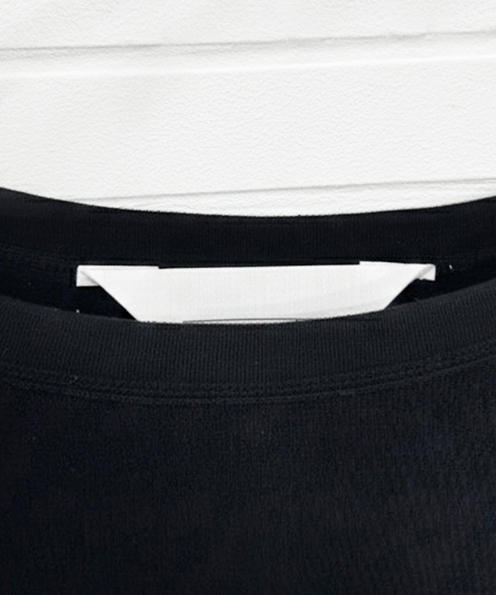 ANDER - WAFFLE CHILLAX TOP / BLACK - DB&BAR