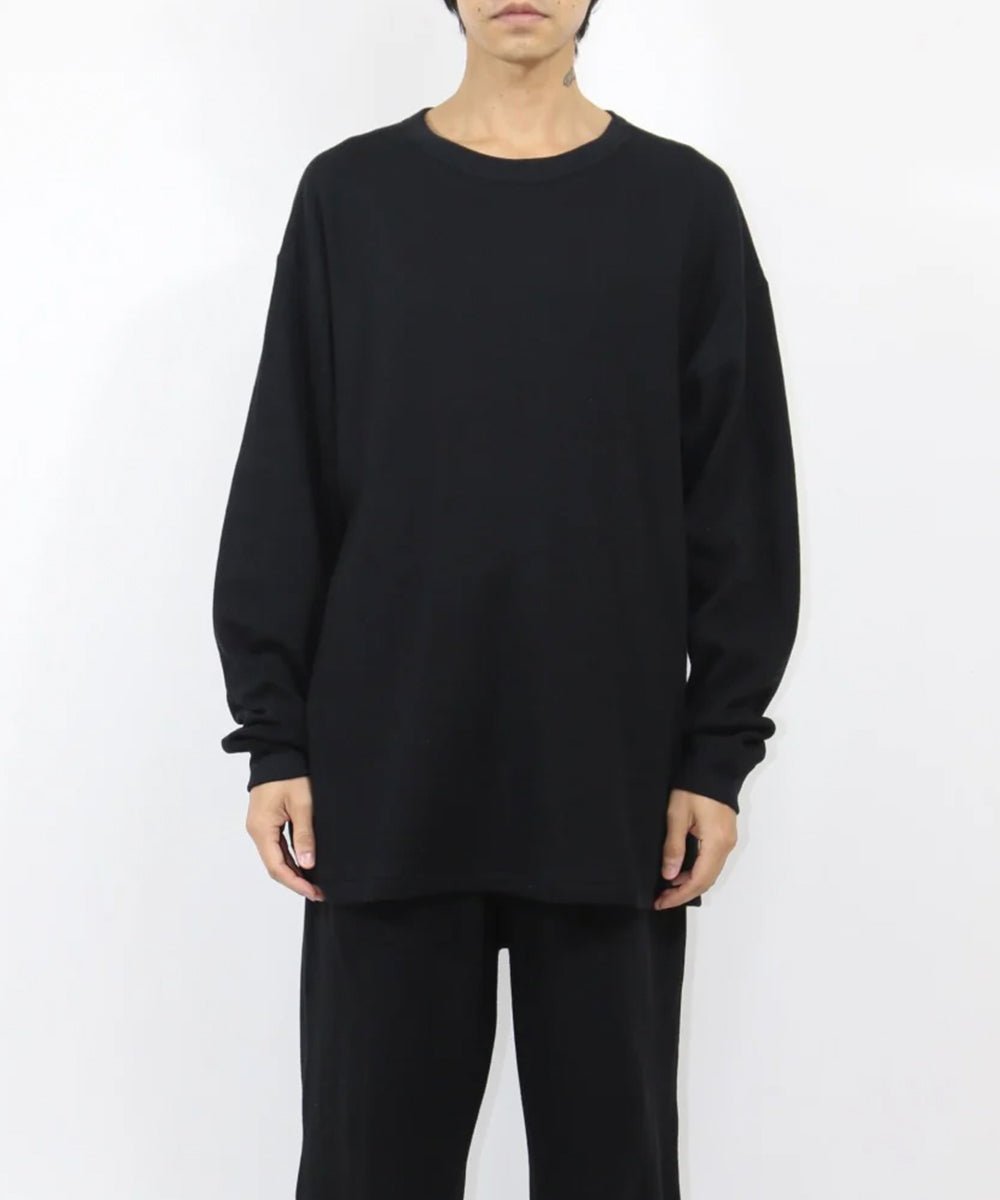 ANDER - WAFFLE CHILLAX TOP / BLACK - DB&BAR