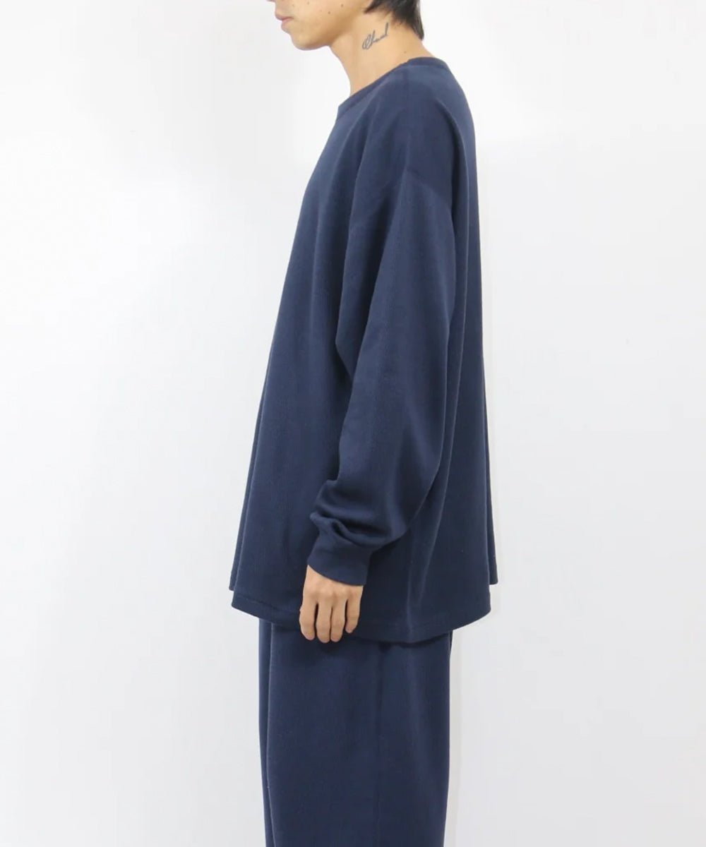 ANDER - WAFFLE CHILLAX TOP / NAVY - DB&BAR