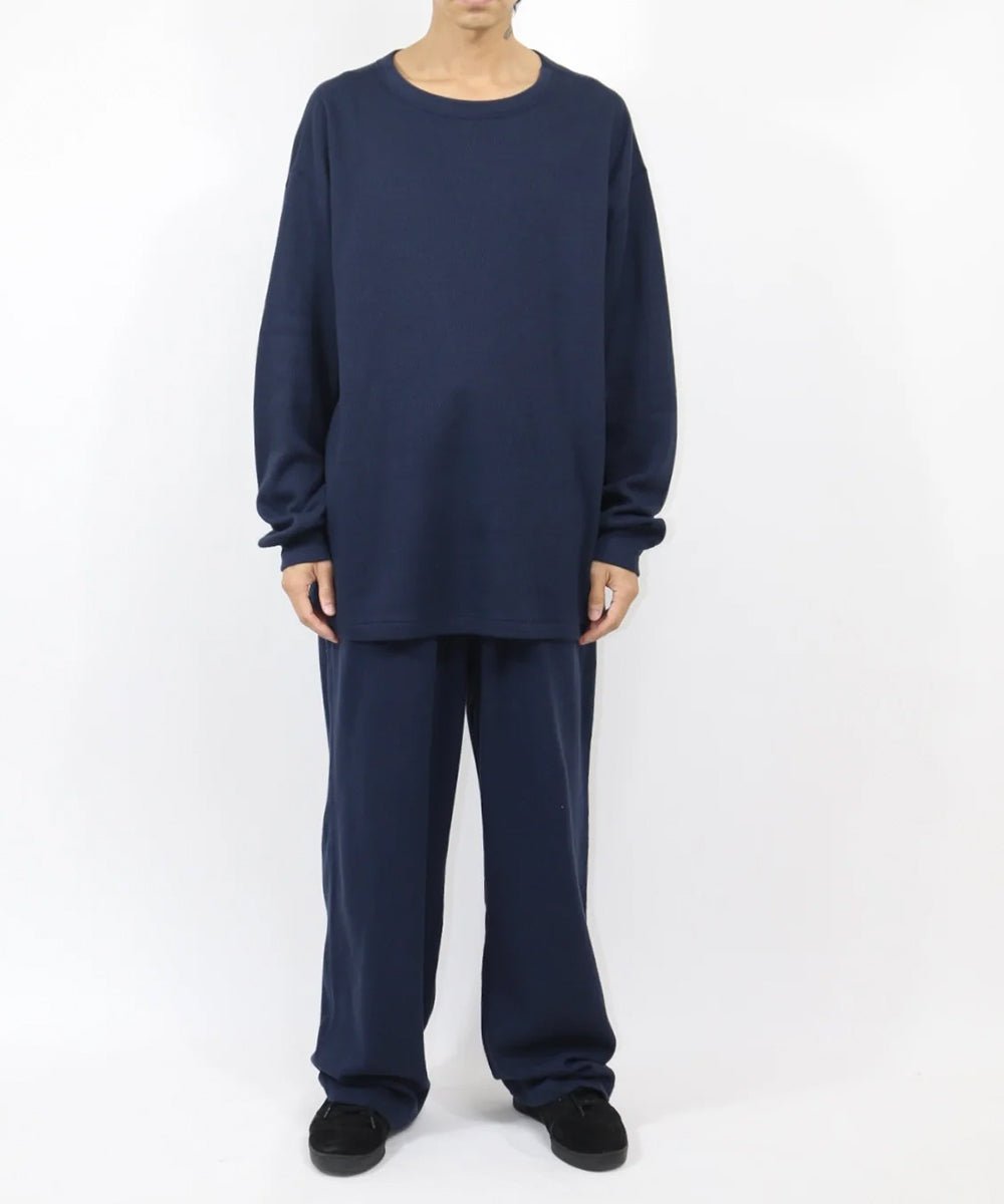ANDER - WAFFLE CHILLAX TOP / NAVY - DB&BAR