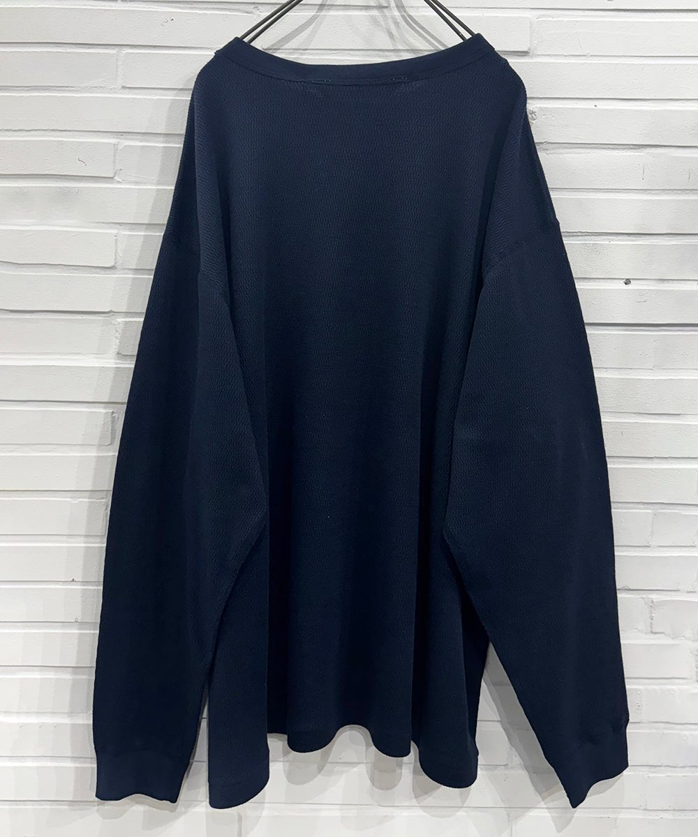 ANDER - WAFFLE CHILLAX TOP / NAVY - DB&BAR