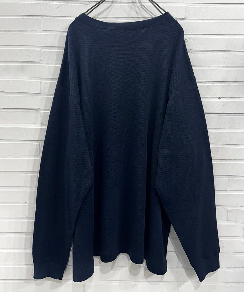 ANDER - WAFFLE CHILLAX TOP / NAVY 商品画像 - DB&BAR